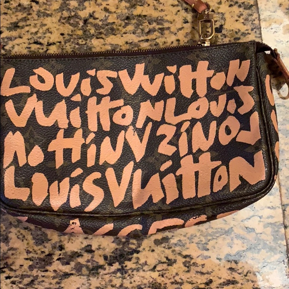 Stephen Sprouse Graffiti Pouchette LV Authentic
